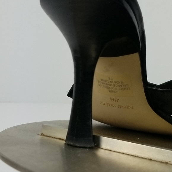 Nine West black leather slides with buckle sz 6.5 - Picture 8 of 8